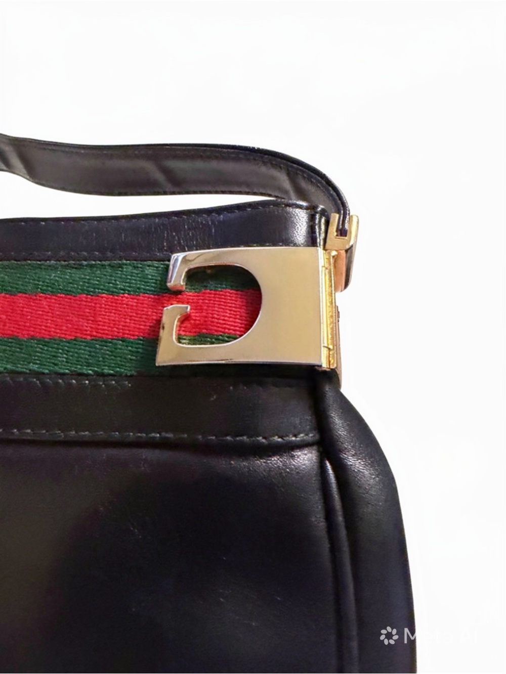 Vintage Gucci Web Stripe Shoulder Bag - Picture 6 of 8